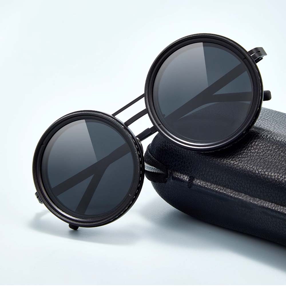 Adjustable Sunglasses with Rotating Lenses – Perfect for Any Lighting Condition