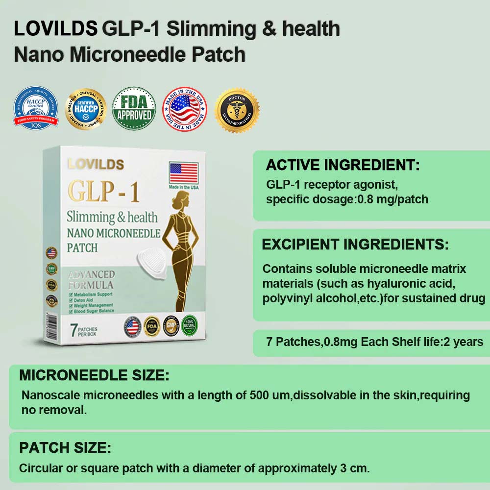 【Last Day Promotion 80% OFF🔥】LOVILDS™ NIDDK-Tirzepatide Slimming & health NANO MICRONEEDLE PATCH🇺🇸👨⚕️(Zero Pain, 24/7 Release | Lose 20lbs FAST | 90% Sugar Drop | )🔥
